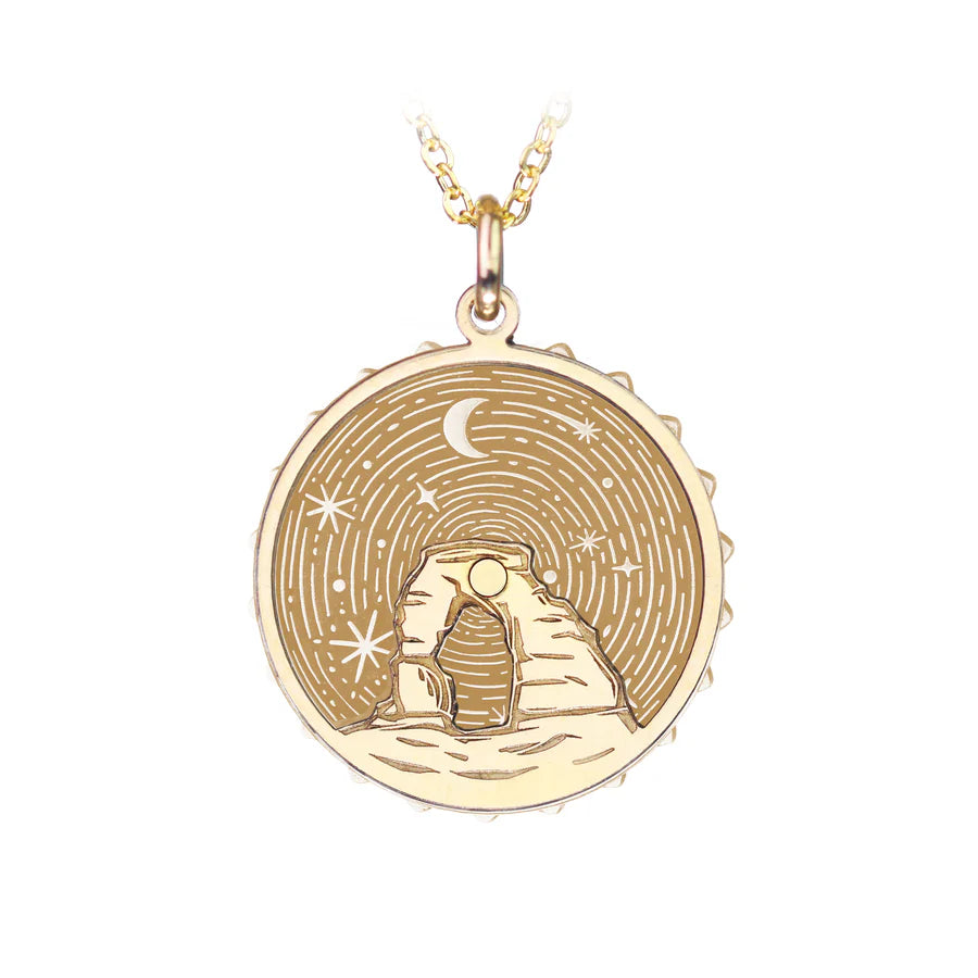 Celestial Arch Spinning Gold-Fill Necklace - The Bearded Jeweler