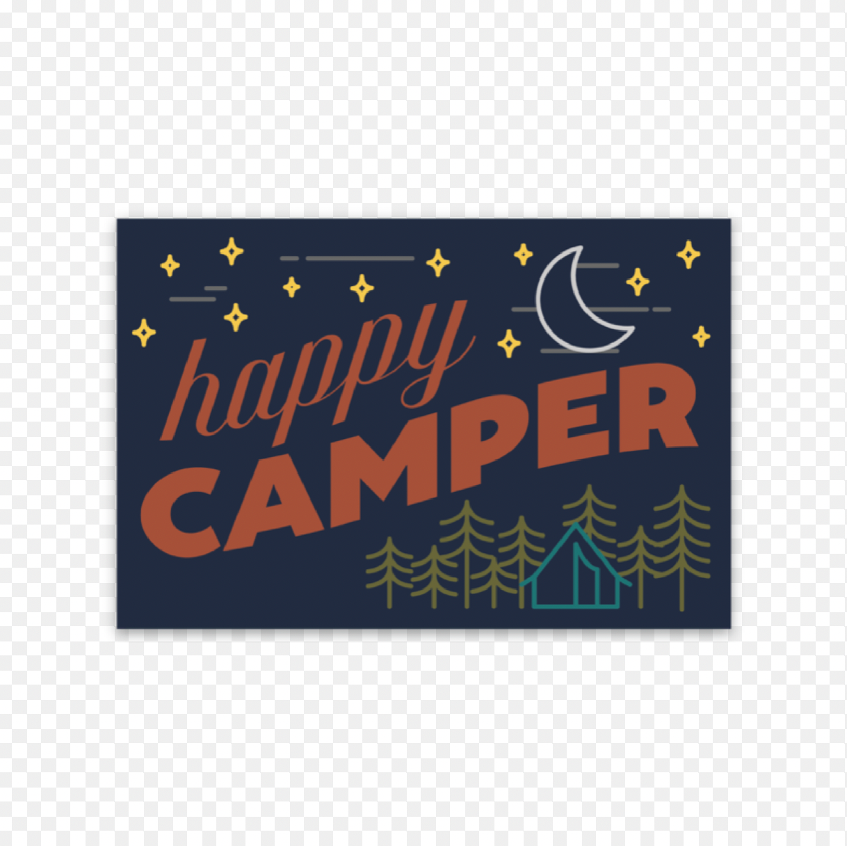 Happy Camper Sticker