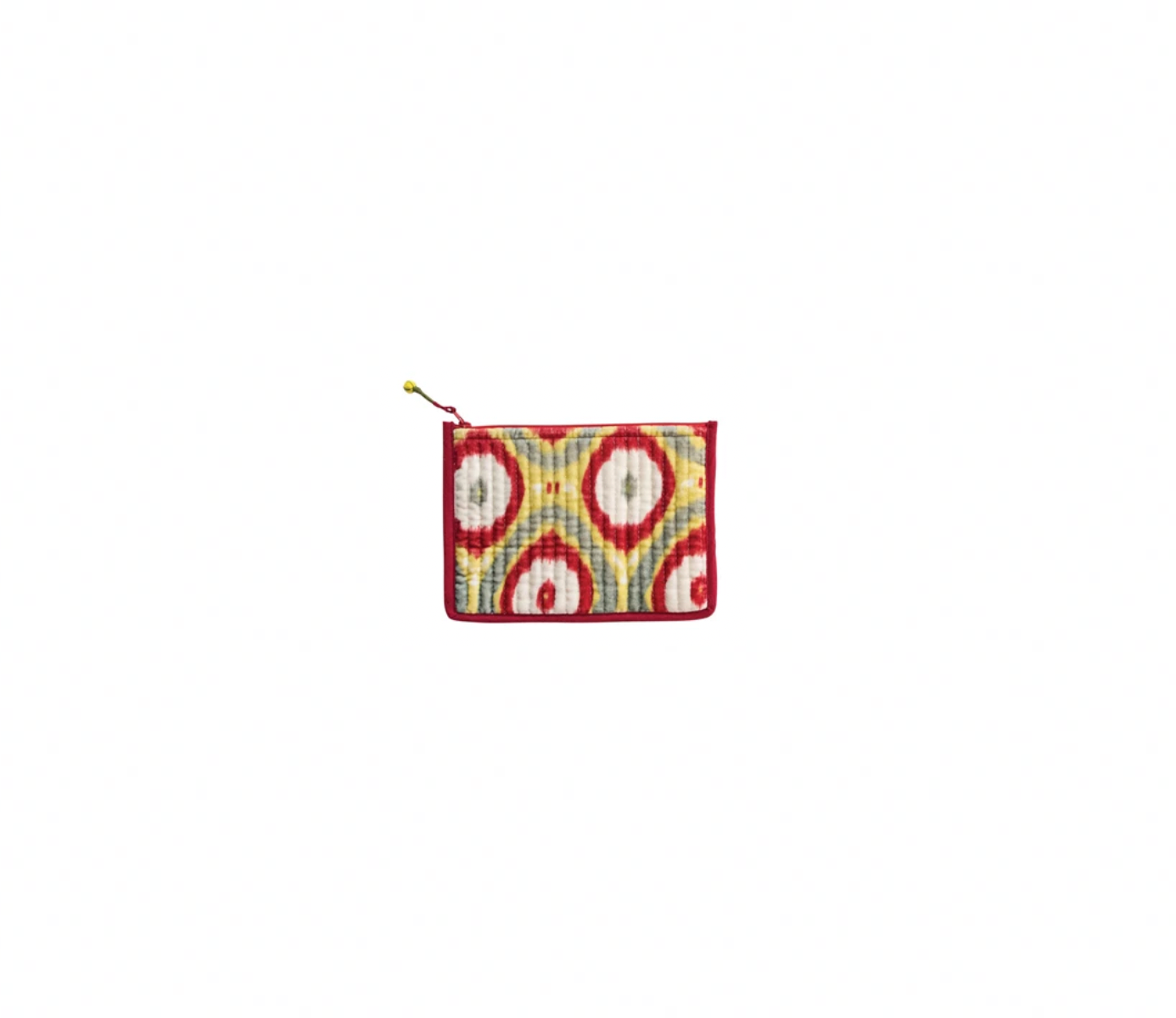 Cotton Velvet Zip Pouch - Ikat Pattern - Creative Co Op - S&H