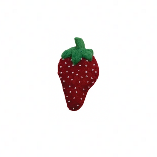 Handmade Embroidered Felt Tape Measure - Strawberry - Creative Co Op - S&H