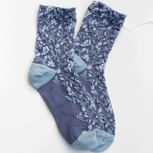 Floral Textured Socks - 3 Colors - Tiepology