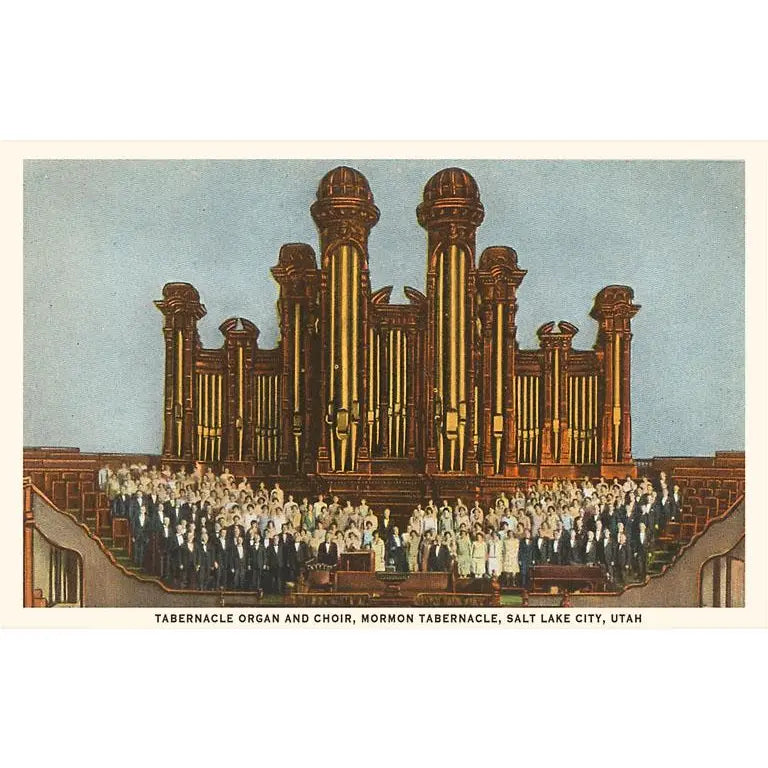 UT-69 Tabernacle Organ and Choir, Salt Lake City, Utah VinTag - S&He Image, Postcard - Found Image Press