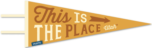 This Is the Place Utah Pennant (VinTag - S&He-Styled Screen Print) - Gibbs Smith