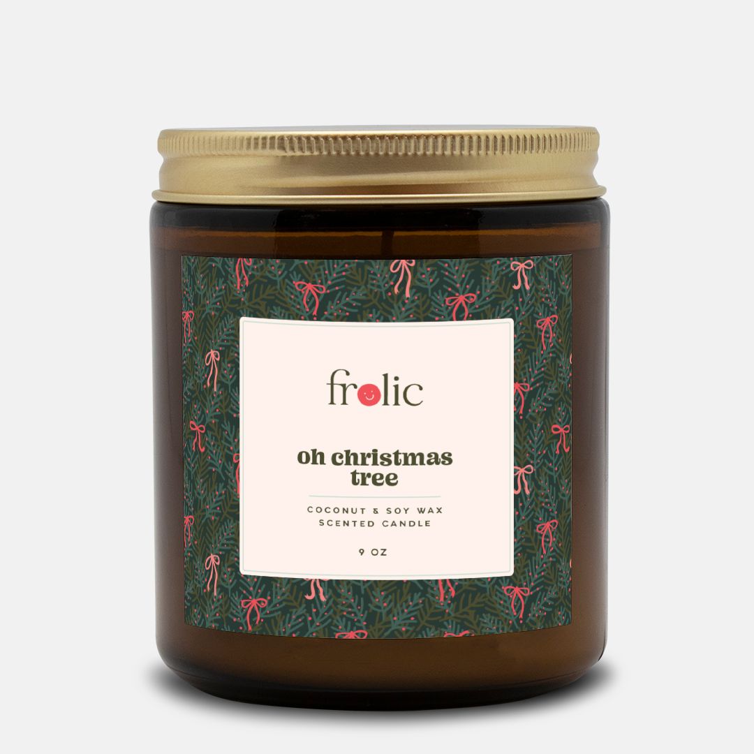 Oh Christmas Tree Amber Jar 9oz