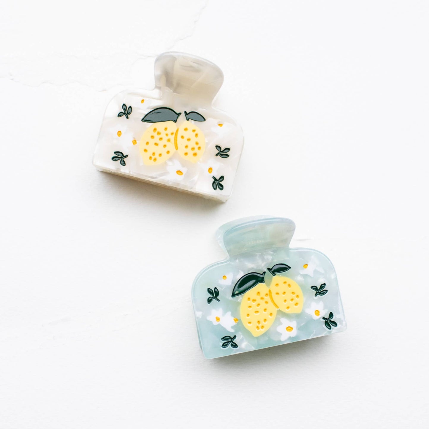 Eco Lemon Tree in Bloom Hair Claw Clip - 2 Colors  - Tiepology