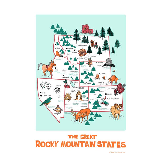 Rocky Mountain States Region Tea Towel