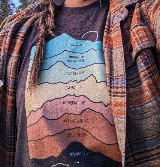 Wasatch Mountains Elevations T-Shirt