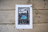 Bear Lake Linocut Print - Evi Studio Art