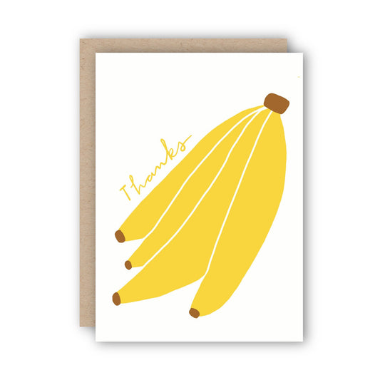 Thanks Banana Letterpress Greeting Card