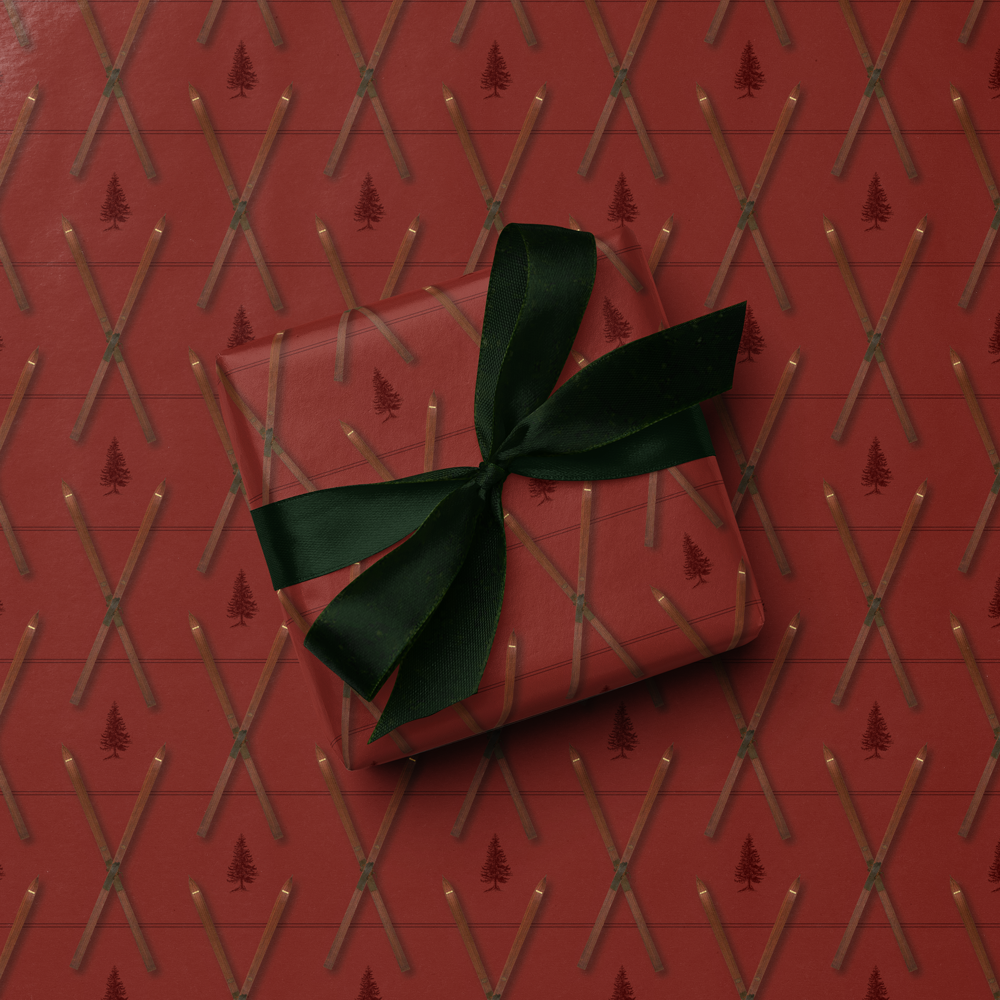 Ski Cabin Wrapping Paper - Double Sided - Frolic - S&H