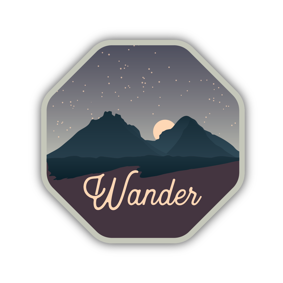 Wander Starry Hills - Sticker