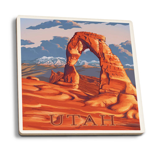 Utah Delicate Arch Ceramic Coaster