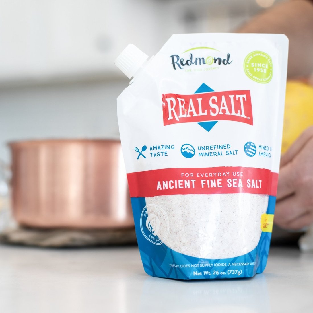 Redmond Real Salt, Fine - 26 oz Pouch
