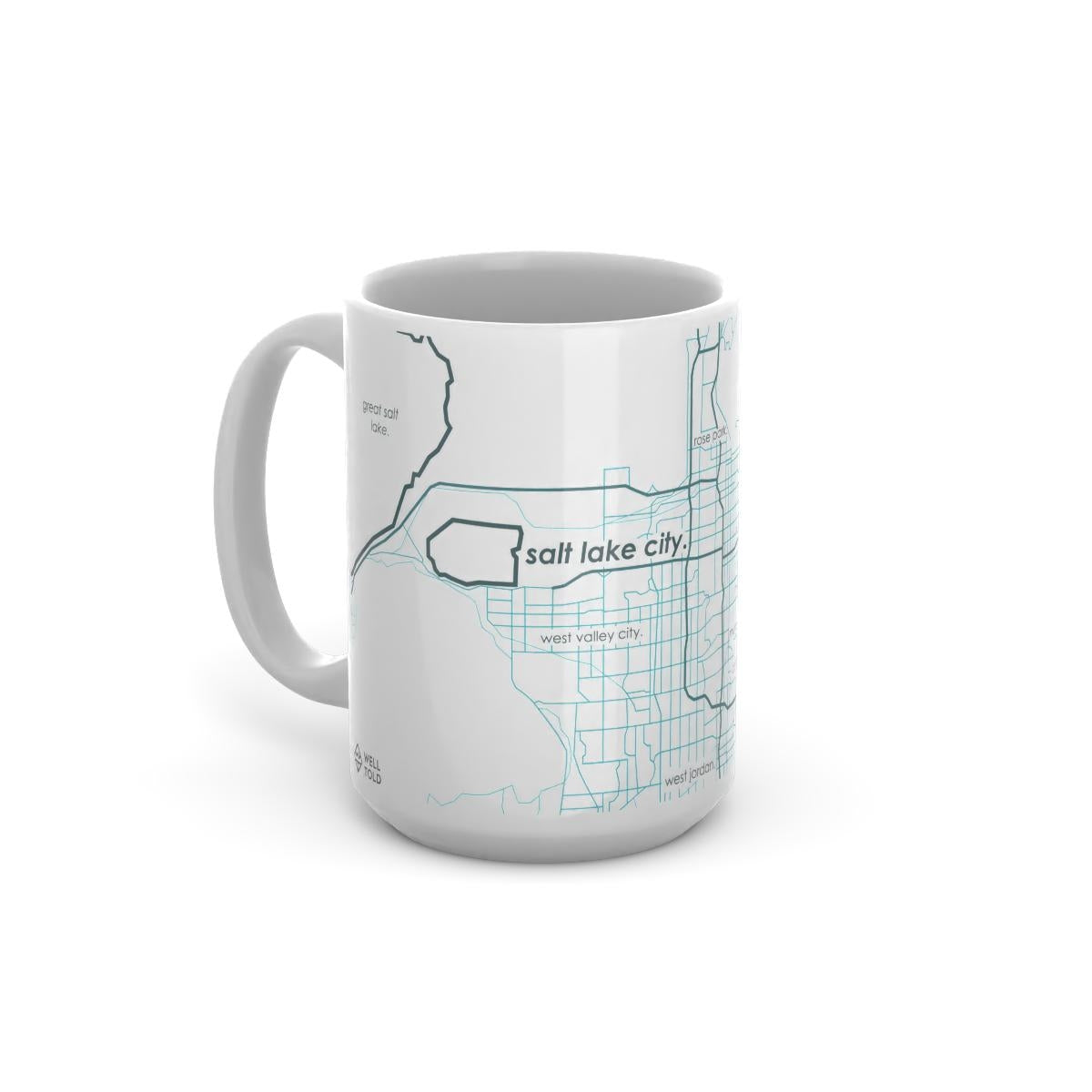 Salt Lake City UT Map 15 oz Ceramic Mug - VSL