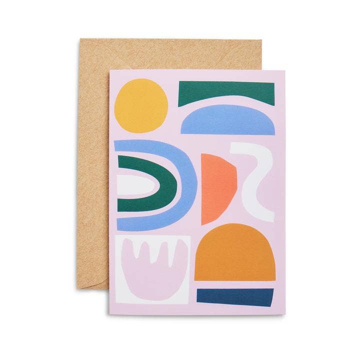 Shapes Collage Greeting Card