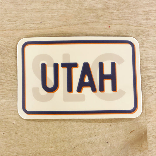 Utah with SLC in Background - Sticker