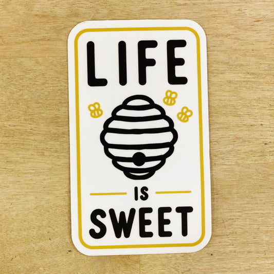 Life is Sweet Beehive - Sticker