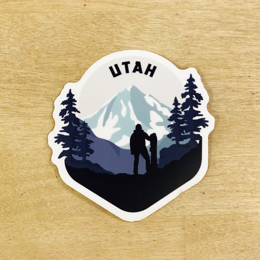 Utah - Snowboarding Sticker - Sticker