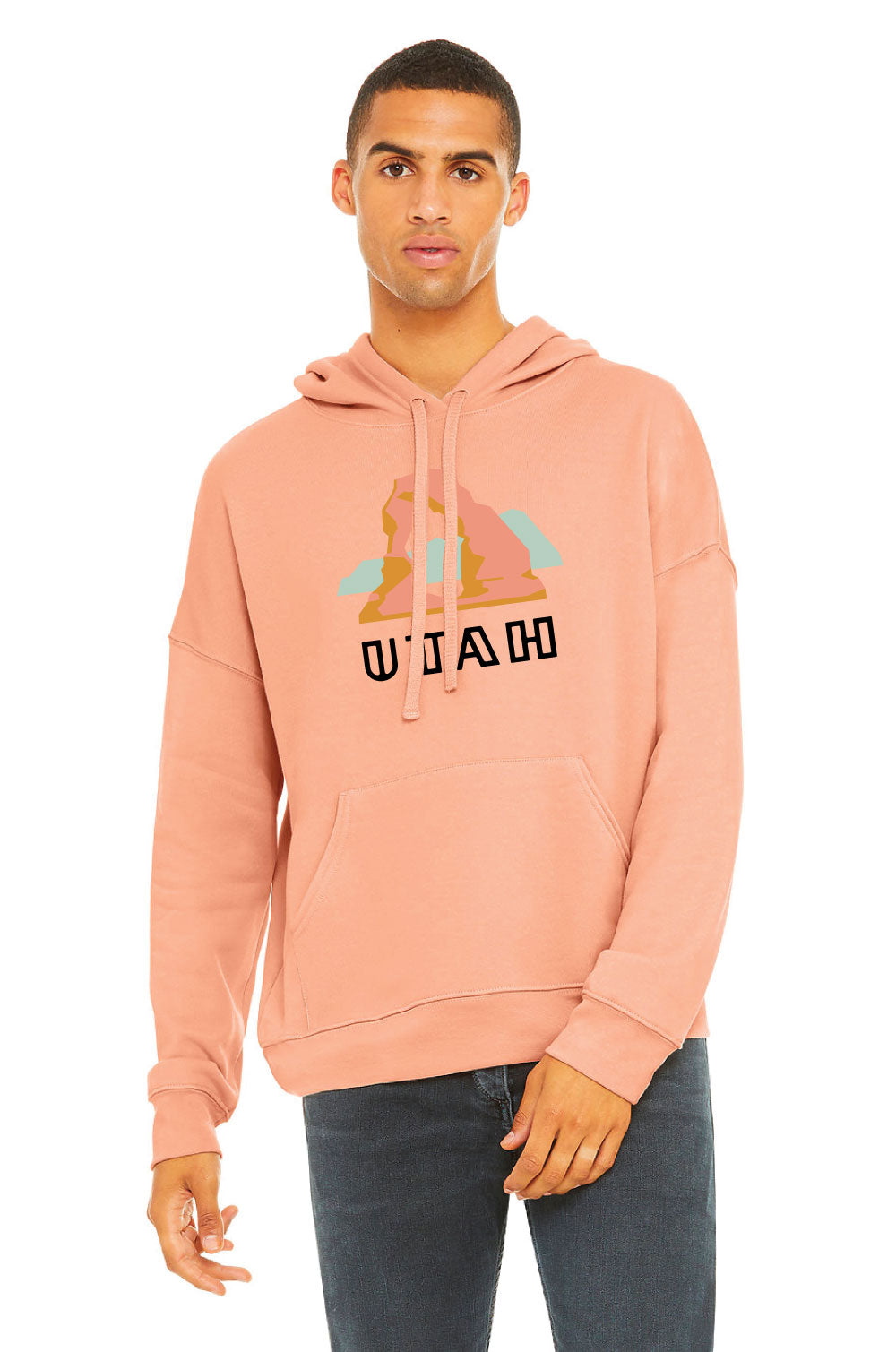 Utah Delicate Arch Peach Hoodie Unisex Sweatshirt