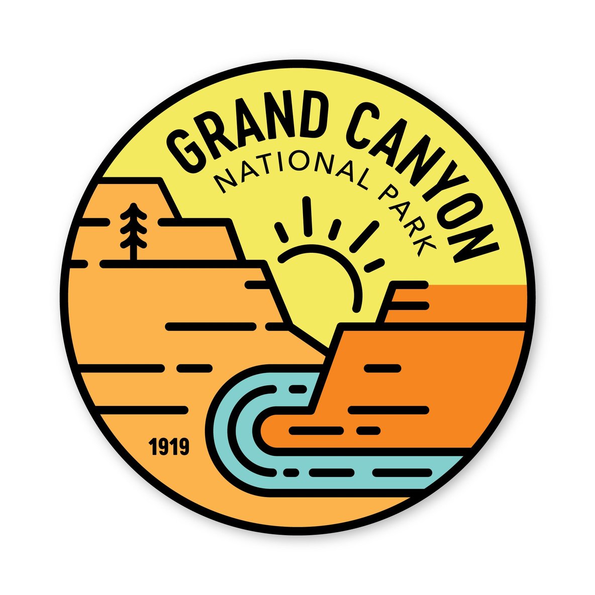 Grand Canyon Badge Sticker