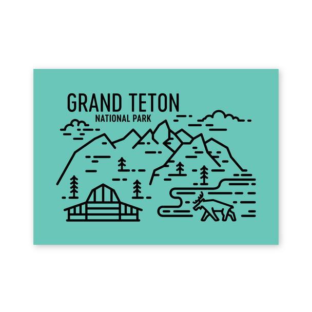 Grand Teton National Park Postcard - Fell