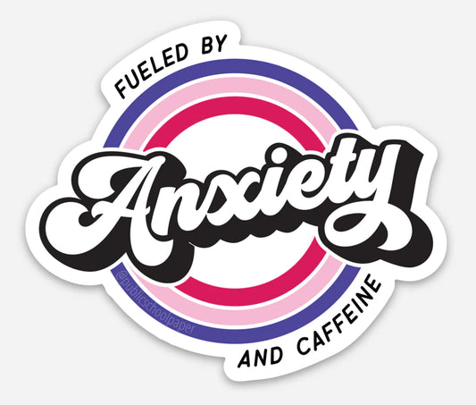 Anxiety and Caffeine Vinyl Sticker