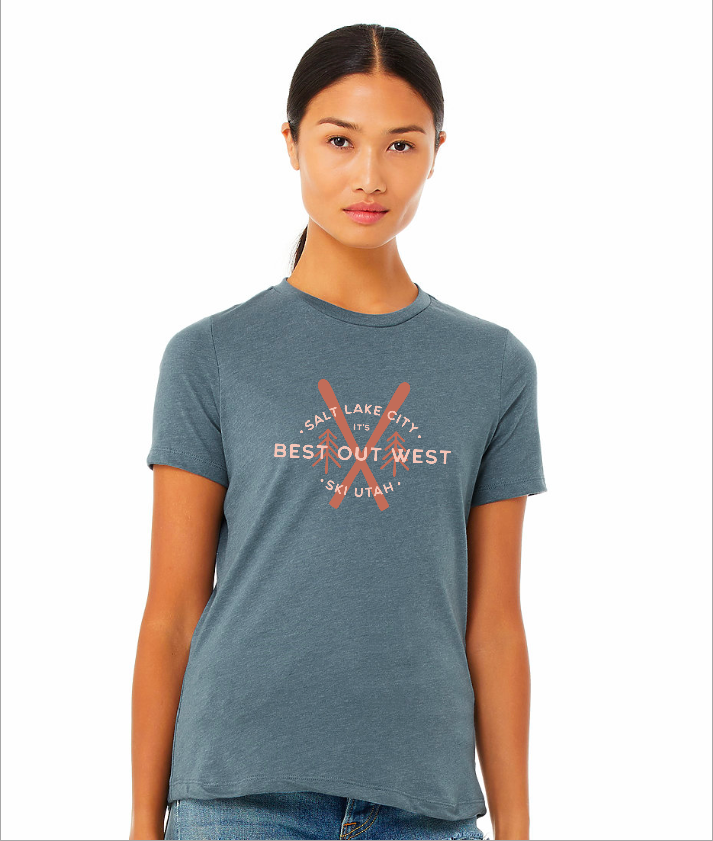 Ski Utah Heather Slate Women's T-Shirt