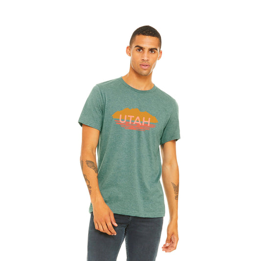 Utah Mountains and Lake Teal Unisex T-Shirt